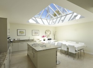 Timber Roof Lantern painted white solar aesthetically
