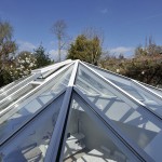 Wooden Skylight opening window painted white