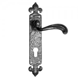 Antique multi-point door handle black