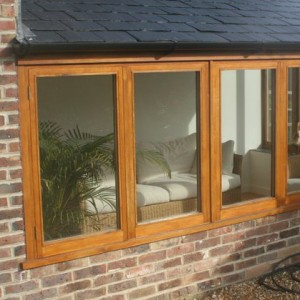 Oak Storm Proof Window double glazed softwood