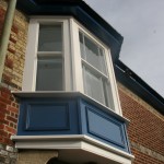 Painted hardwood bay sash window