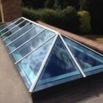 Timber roof lantern flat roof oak window