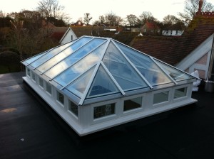 Hardwood Roof Lantern sidelights Skylight