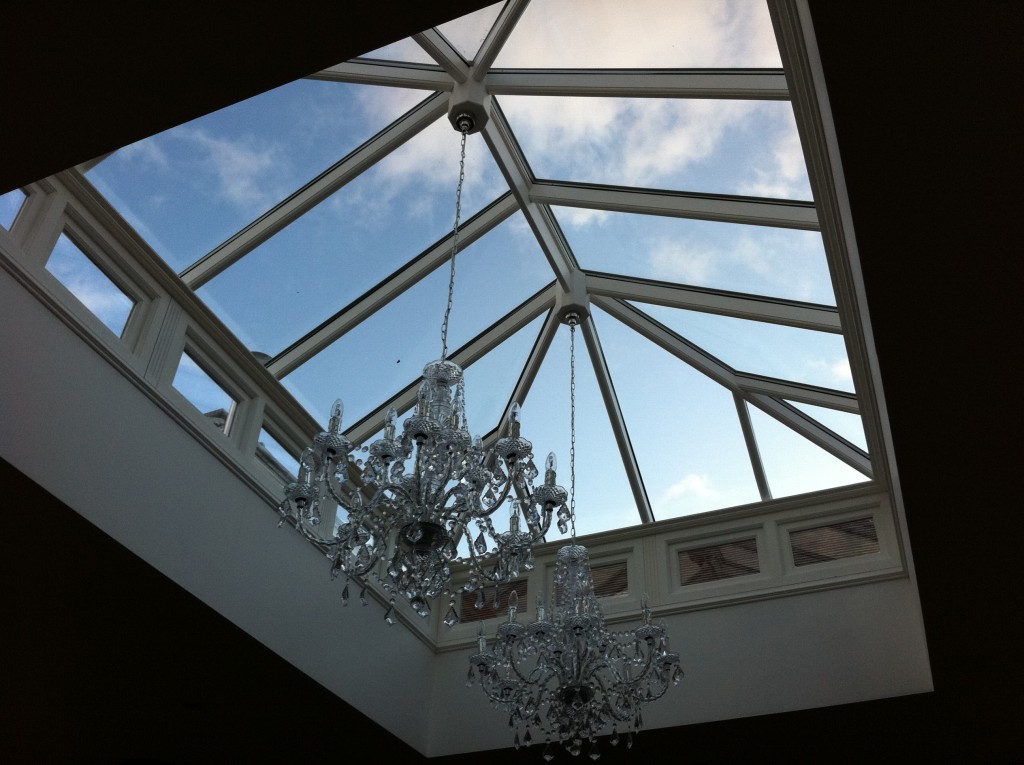 Hardwood Timber roof lantern double glazed aluminium