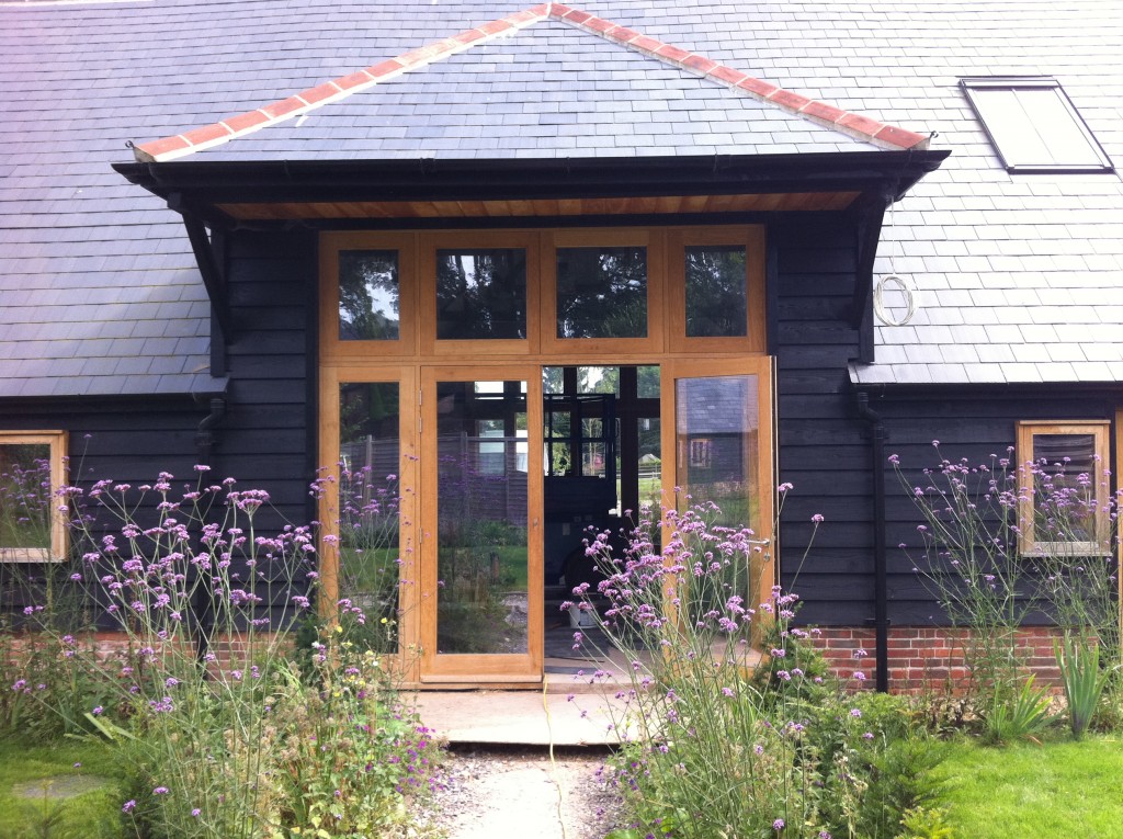 Double glazed Oak French Doors stable windows
