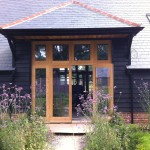 Double glazed Oak French Doors stable windows