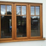 Oak casement double glazed window accoya