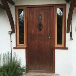 Oak Front Door sidelights double glazed windows