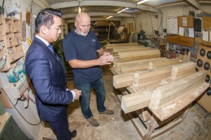 MP Alan Mak visits Medina Joinery timber