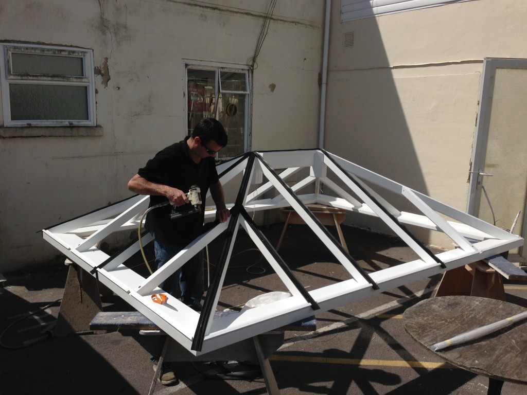 Hardwood Timber Roof Lantern manufactured accoya oak