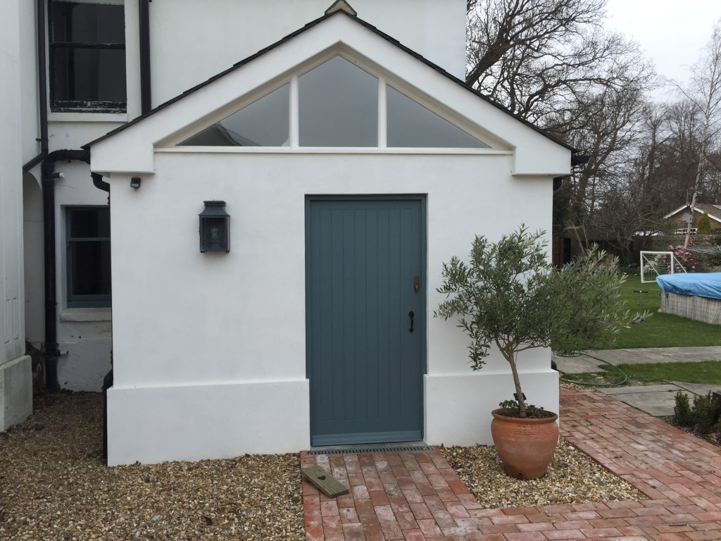 timber door hardwood oak painted double glazed