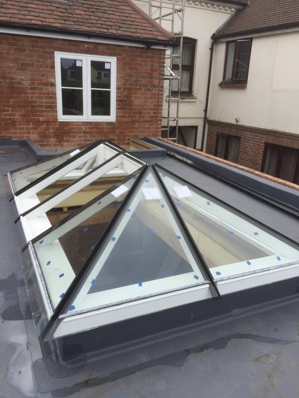 Timber roof lantern assembly - Medina Joinery