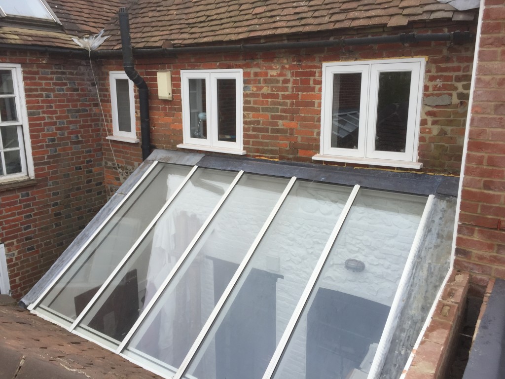 Timber Roof Lantern Double glazed mono-pitched roof