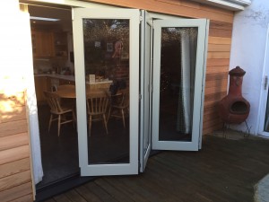 Bi-fold doors painted accoya hardwood double glazed