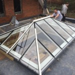 Timber roof lantern installing assembly assembled installed