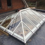 Timber roof lantern installing assembly assembled installed