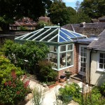 Hardwood conservatory doors windows painted double glazed