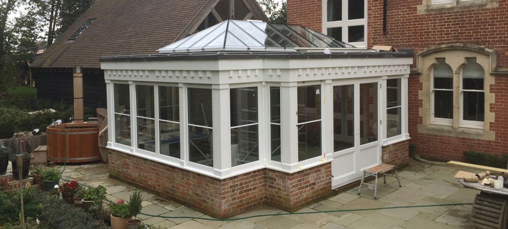 Painted Accoya Orangery with roof lantern
