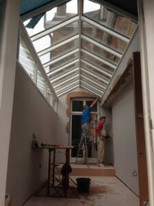 Timber Roof Light installation wooden skylight