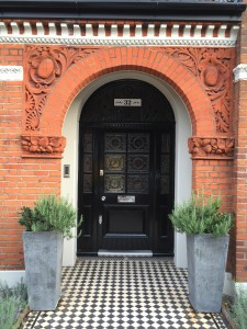 Accoya Front doors Door painted black Oak hardwood