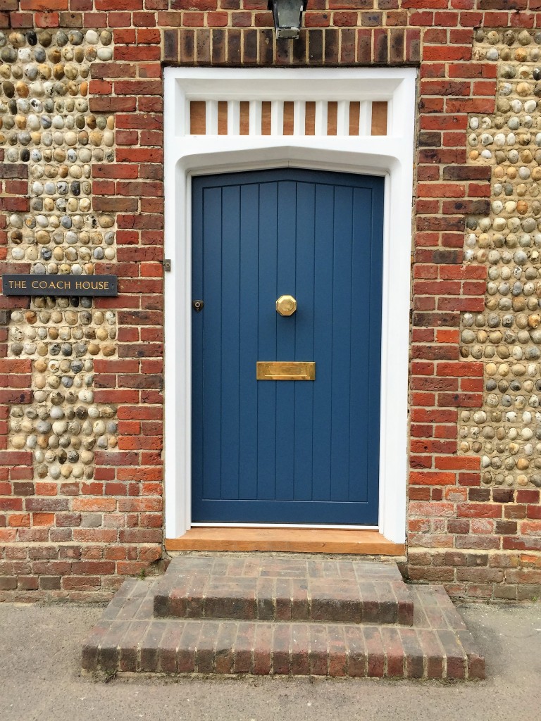 Accoya Front Door painted blue oak