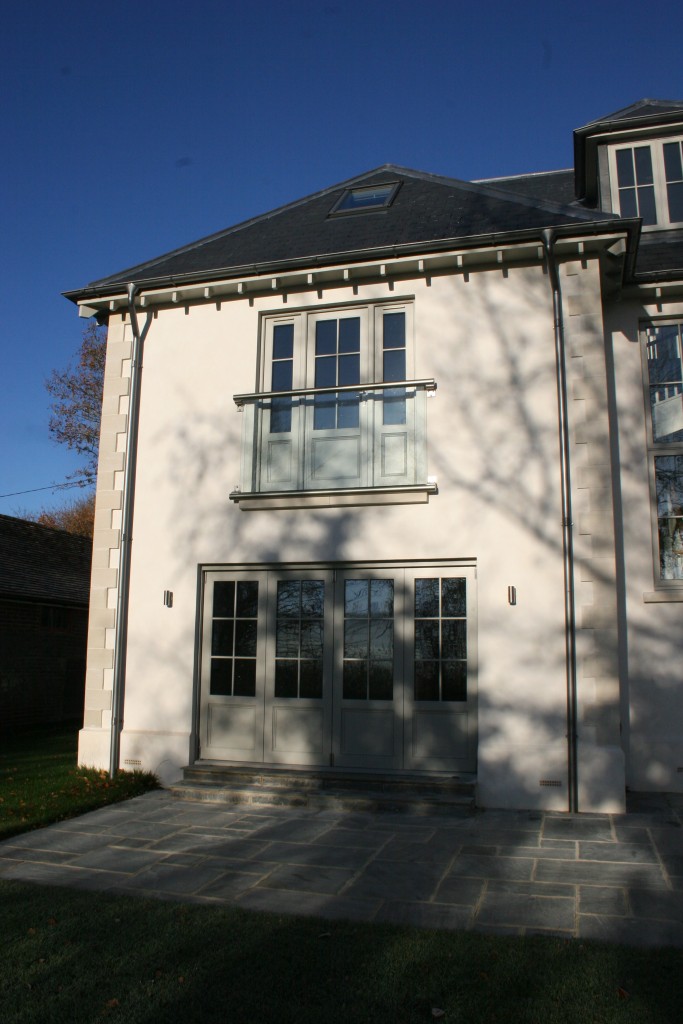 Accoya painted Bifold folding doors Juliet Balcony