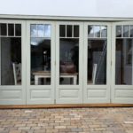 Accoya Bifold doors painted F&B French Grey