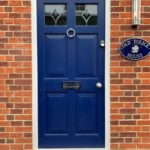 Blue Accoya Front door entrance timber