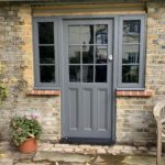 Grey Accoya timber Front door painted