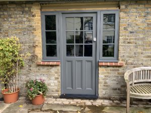 Grey Accoya Entrance Front door painted