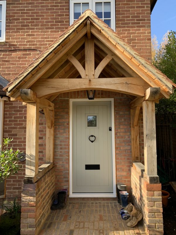 Stunning Porch with bespoke Front door Medina Joinery