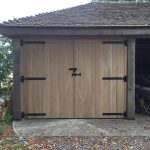Oak timber garage doors