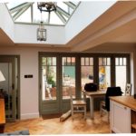 Timber Roof Lantern Accoya bifold doors Surrey