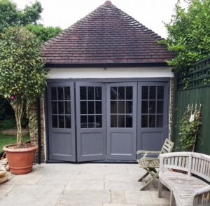 Wooden Timber bifold folding patio concertina doors