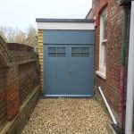 Timber wooden painted garage doors