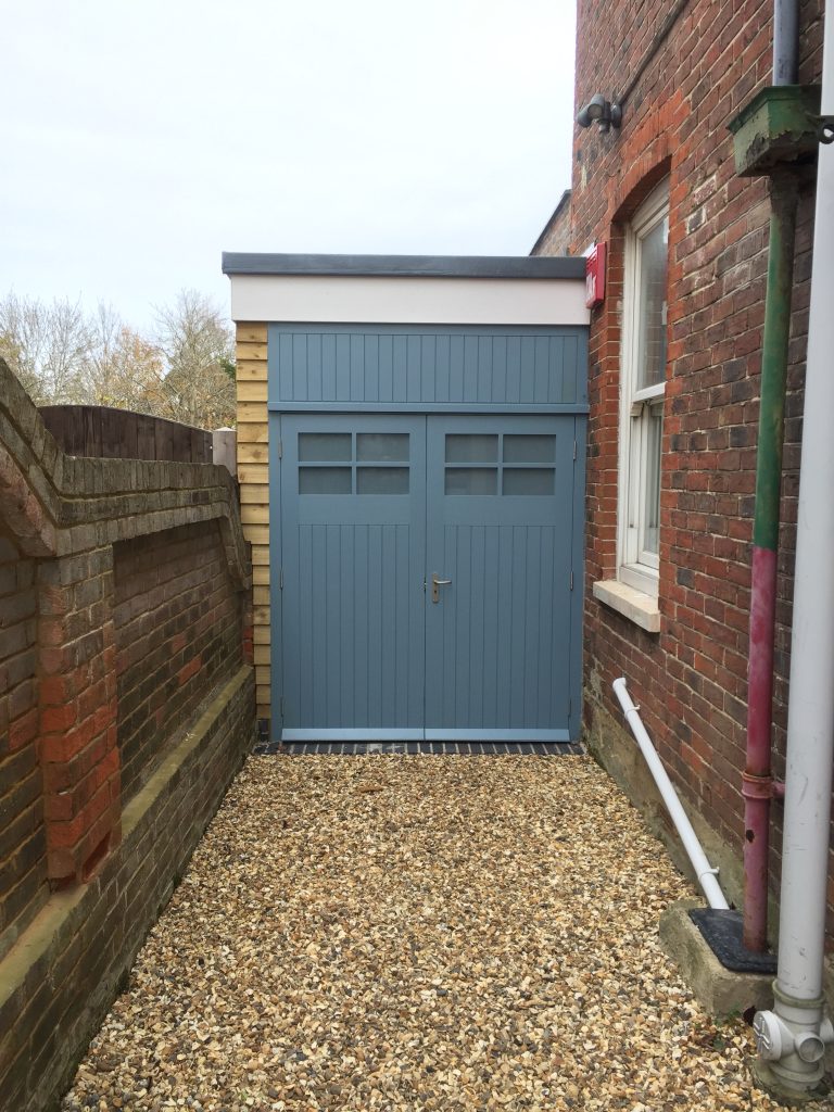 Timber wooden painted garage doors