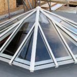 Fitting octagonal Timber Roof Lantern framed