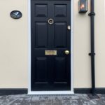 Black Accoya Front Door timber entrance