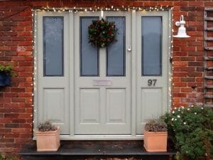 Christmas timber Front door