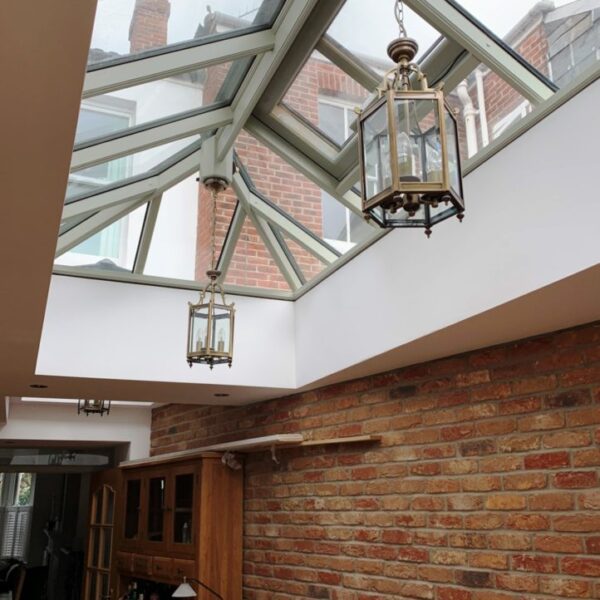 Timber Roof Lantern painted F&B French Grey