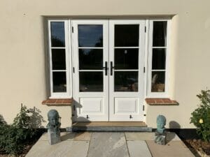 Accoya panelled French patio timber