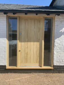 Front door sidelights timber entrance