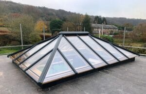 Oak timber roof Lantern skylight window