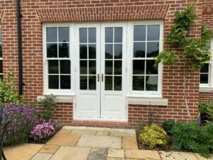 Timber French doors box sash