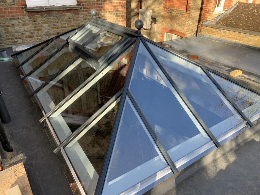 Timber Roof Lantern with finials Medina Joinery