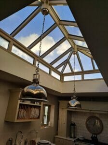 Timber Roof Lantern with sidelights