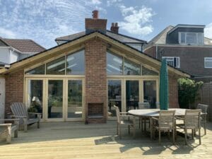 External view Accoya Bifold doors